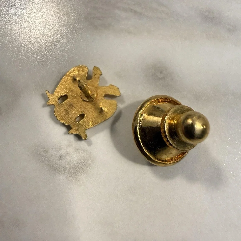 Vintage Scottish Rite 32nd Degree Mason Double Eagle Lapel Pin Tie Tack